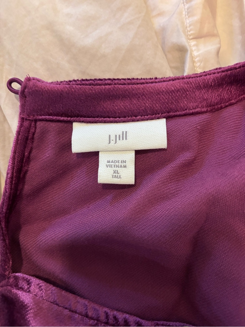 J Jill Purple Velvet Midi Shift Dress - Picture 2 of 3